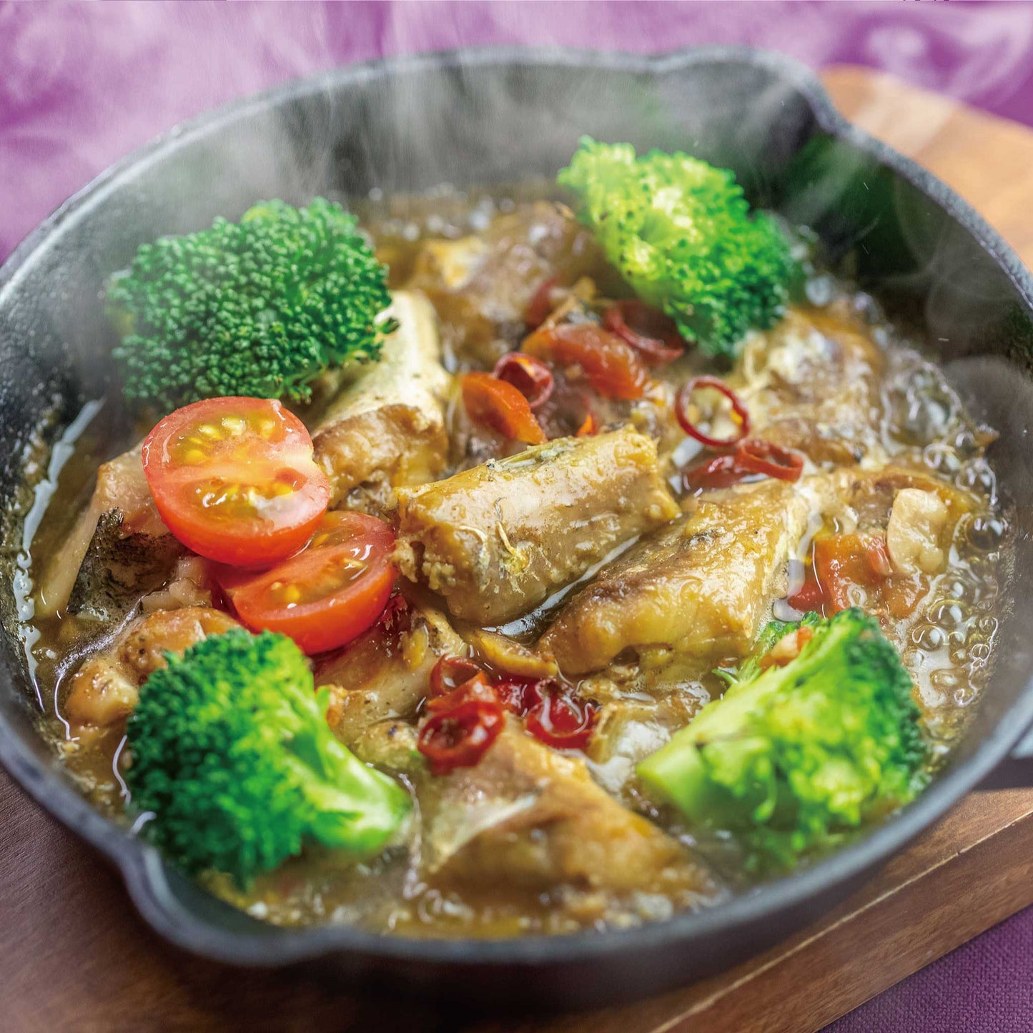 カマスのアヒージョ