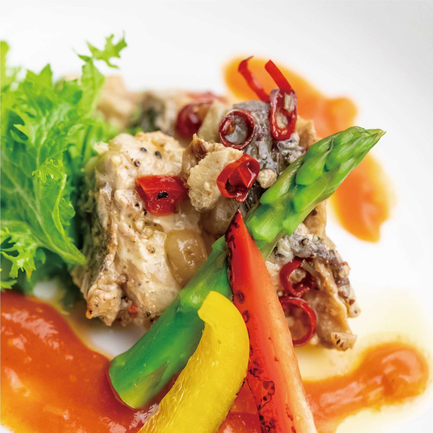 マダイのアヒージョ